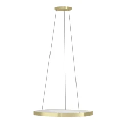 Eglo VALLEROSA hanglamp aluminium, staal geelkoper-geborsteld / Kunststof wit H: 1100 mm | Ø 580 mm