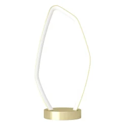 Eglo VALLEROSA Tafellampen aluminium, staal geelkoper-geborsteld / Kunststof wit H: 425 mm