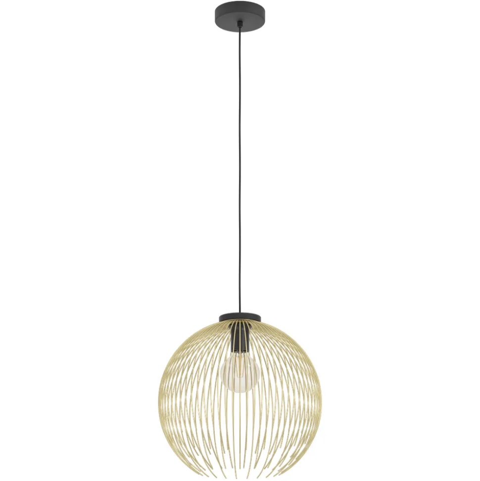 Eglo VENEZUELA hanglamp staal zwart, goud H: 1100 mm | Ø 400 mm