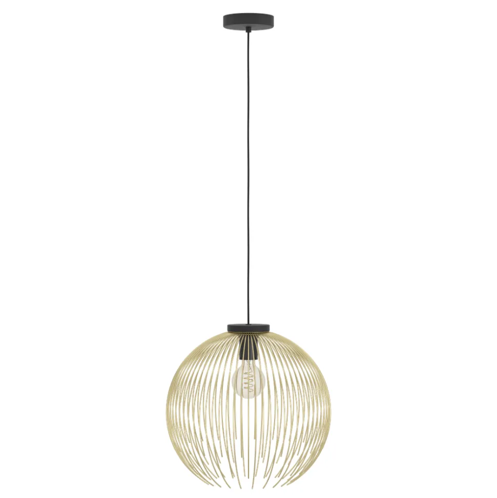Eglo VENEZUELA hanglamp staal zwart, goud H: 1100 mm | Ø 400 mm