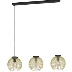 Eglo VENEZUELA hanglamp staal zwart, goud H: 1100 mm