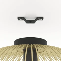 Eglo VENEZUELA Plafondarmaturen staal zwart, goud H: 250 mm | Ø 385 mm