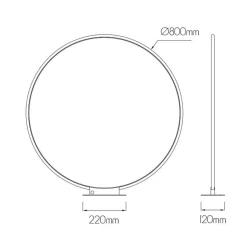 Fantasia ANNU LED TL 37W 2405Lm SMD LED 3000K dimbaar ø800mm wit
