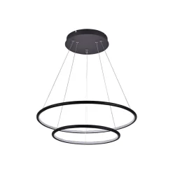 Fantasia ANNU pend. 2 rings  53W  SMD 3000K dimmable ø600+400mm Black