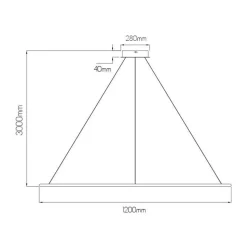 Fantasia ANNU Pendant 1 ring  64W 2240Lm SMD 3000K dimm ø1200mm white XL 3M