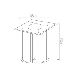 Fantasia ATLANTIS II floorspot quadrat GU10 IP67 (excl.lamp)