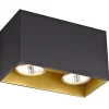 Fantasia BABAR Plafondlicht zwart / goud vierkant 2xGU10 excl (max 50W)