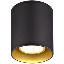 Fantasia BABAR Plafondlicht zwart / goud rond 1xGU10 excl (max 50W)