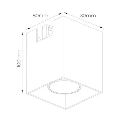 Fantasia BABAR sqr 1xGU10 excl monofase track spot wit