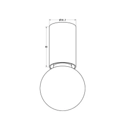 Fantasia BABU Plafondlicht geborsteld brons, 1x E27 excl (Ø56x90)