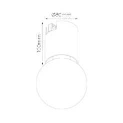 Fantasia BABU 1xE27 excl monofase track spot geborsteld brons