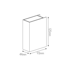 Fantasia BAKU wall light 2x 3Watt 2x150Lm LED IP54 zwart