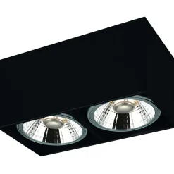 Fantasia BOX-2L square black incl. 2x AR111 12W 2700K 1130 lm