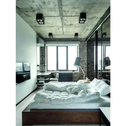 Fantasia BOX-2L square black incl. 2x AR111 12W 2700K 1130 lm