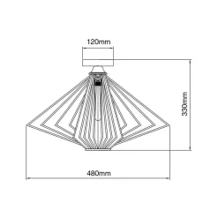 Fantasia DAXOS ceiling 1x E27 black diam 48