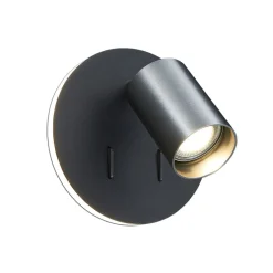 Fantasia DUSK wandlicht GU10 (excl) + LED 5,5W 2700K zwart + geb staal