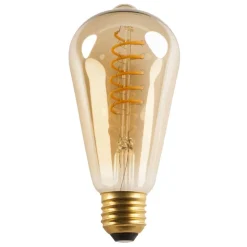Fantasia E27 LED Decor Spiral ST64 5W Amber 2200K Dimbaar