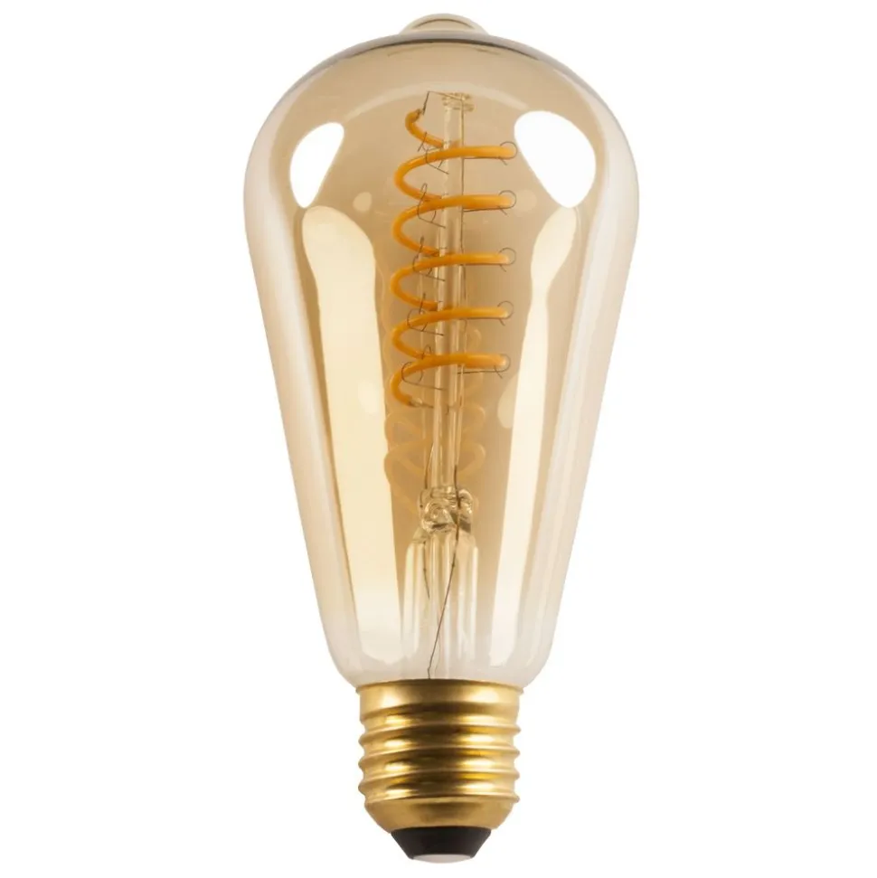 Fantasia E27 LED Decor Spiral ST64 5W Amber 2200K Dimbaar