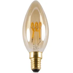 Fantasia E14 LED Kaars Spiral C35 3W Amber 2200K Dimbaar