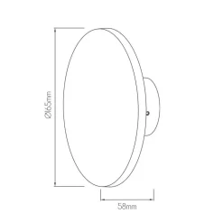 Fantasia ECLIPSE Wandlicht rond IP65 6,5 Watt 800 Lumen 3000K