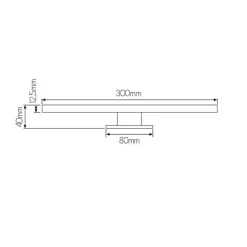 Fantasia EVIA mirror lamp IP44 SMD2835 LED 5W 300lm 2700K black