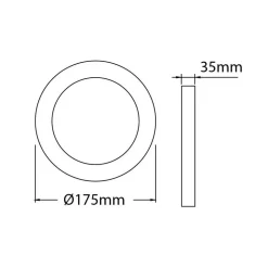 Fantasia FLUKE ceilinglamp round White 12W 3000K 960lm diam 17 cm