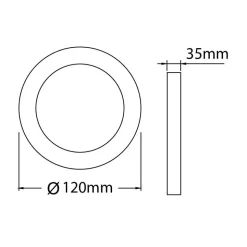 Fantasia FLUKE LED plafonnier rond geborsteld brons 6W 3000K Ø12cm