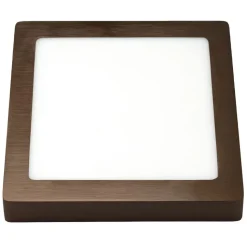 Fantasia FLUKE LED plafonnier vierkant geborsteld brons 18W 3000K 23,5cm