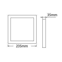 Fantasia FLUKE LED plafonnier vierkant geborsteld brons 18W 3000K 23,5cm