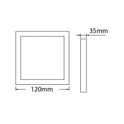 Fantasia FLUKE LED plafonnier vierkant geborsteld brons 6W 3000K 12cm