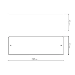 Fantasia FLUO WL satin white 250mm R7s 118mm 10W LED WW dimmable