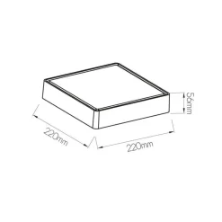 Fantasia GOA ceiling lamp square white SMD LED 1380Lm 11,5W IP65