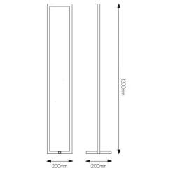 Fantasia GURI floor lamp 47W 3000K black dimmable