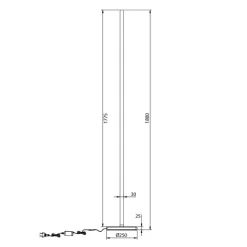 Fantasia GURI LED Vloerlamp 54W 3000K Zwart Dimbaar
