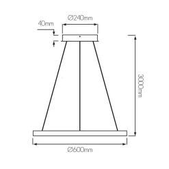 Fantasia GURI pendant ø60 54W 3000K black dimmable