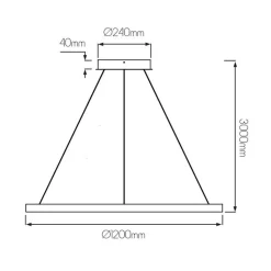 Fantasia GURI pendant ø120 125W 3000K white dimmable
