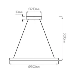 Fantasia GURI pendant ø90 76W 3000K white dimmable