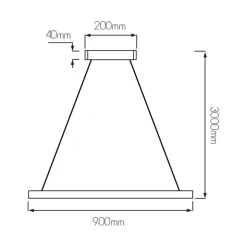 Fantasia GURI pendant 90x90 98W 3000K white dimmable