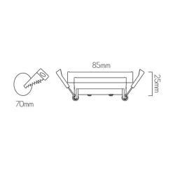 Fantasia IMBER 70mm cut-out size  GU10 IP44 white