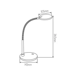 Fantasia INDEX Desk Lamp silver SMD LED 5,5W/500lm