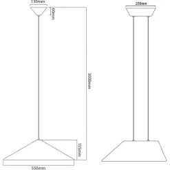 Fantasia ITZU 8,7W LED Pendel 550x550mm dimbaar vilt donker grijs /licht grijs