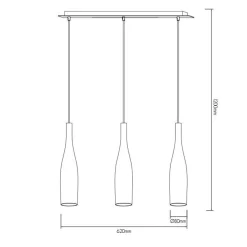 Fantasia KIRINA pendant 3xE27 sand-silver/milk white glas