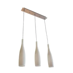 Fantasia KIRINA pendant 3xE27 sand-silver/milk white glas
