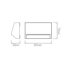 Fantasia KITO Wallamp grey SMD LED 280Lm 3W IP65