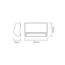 Fantasia KITO Wandlicht zwart SMD LED 120lm 1,5w IP65