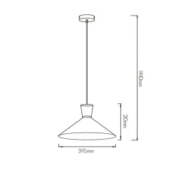 Fantasia Kono pendel Ø39,5 E27 copper/white