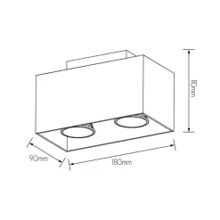 Fantasia KUBO 2L satin black/dim.glass LED 5W GU10 incl.