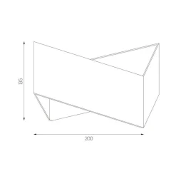 Fantasia KUMIS Wandlicht zwart / goud 2xG9 excl (max 40W)