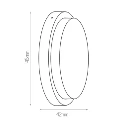 Fantasia LIBRA plafond lamp 10W 3000K IP54 zwart rond