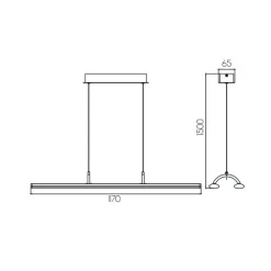 Fantasia LINO LED 2x24Watt 3290lm Pendant 3000K white